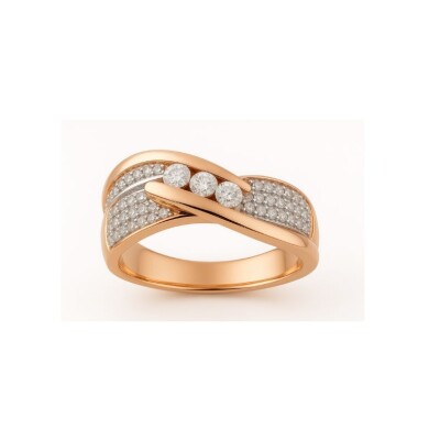 Bague or jaune et diamants