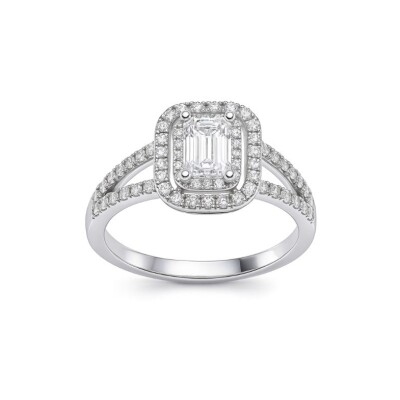 Bague or blanc et diamants