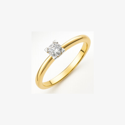 Bague or jaune et diamant