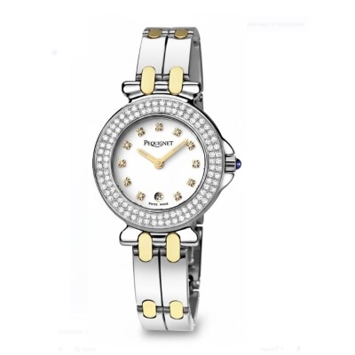 Montre Pequignet Moorea or jaune 18cts et diamants