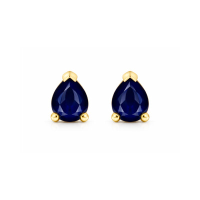 Boucles d'oreilles or jaune et saphir