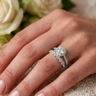 Alliance or blanc 18 cts et diamants