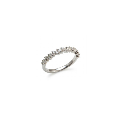 Alliance or blanc 18 cts et diamants