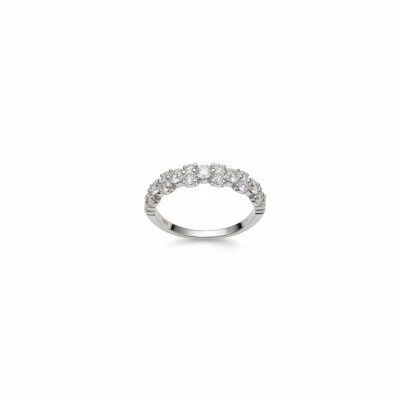 alliance or blanc 18 cts et diamants