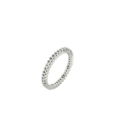 Alliance or blanc 18 carats et diamants