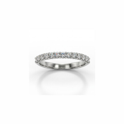Alliance or blanc 18 cts et diamants