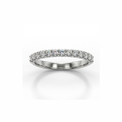 Alliance or blanc 18 cts et diamants