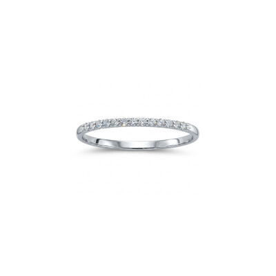 Alliance or blanc 18 carats et diamants