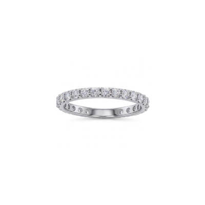 Alliance or blanc 18 cts et diamants