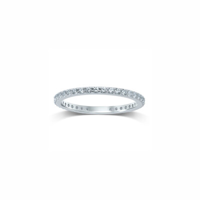 Alliance or blanc 18 cts et diamants