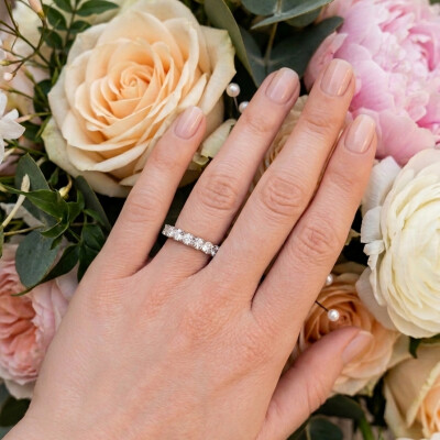 Alliance en or blanc et diamants H/I P1 de 2.50cts