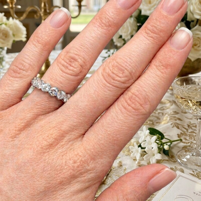 Alliance or blanc 18 cts et diamants