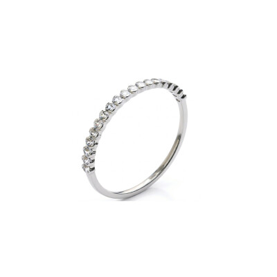 Alliance or blanc 18 cts et diamants