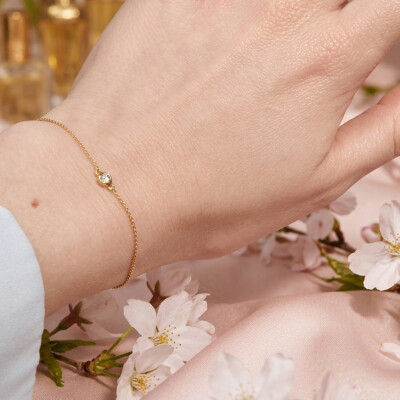 Bracelet en or jaune et diamant de 0.11ct