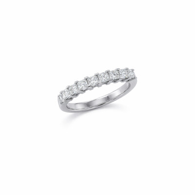 Alliance or blanc 18 ct et diamants