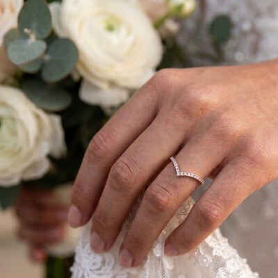 Alliance V Duo pavée Or Blanc - Graphique Diane