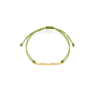 Bracelet or jaune, quartz, péridot et saphirs