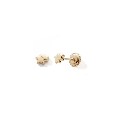 Boucles d'oreilles étoiles or jaune 9 ct