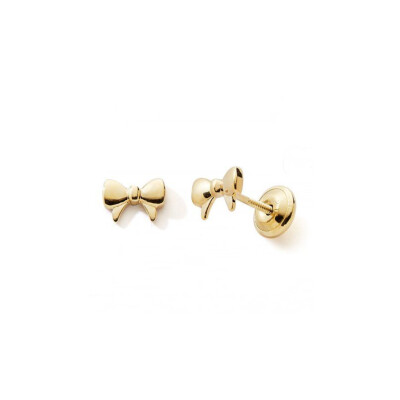 Boucles d'oreilles nœud or jaune 9 ct