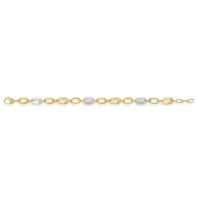 Bracelet or 18 cts bicolore