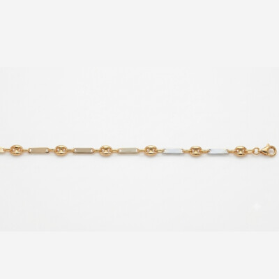 Bracelet bicolore alternance