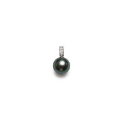 Pendentif perle de Tahiti et diamants