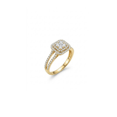 Bague or jaune et diamants