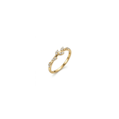 Bague en or jaune et diamants