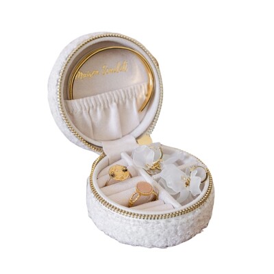 Boîte à bijoux - YVONNE - sherpa blanc