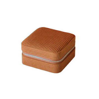 Boîte à bijoux - CORINNE - velours côtelé camel