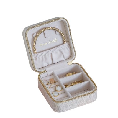 Boîte à bijoux - CORINNE - lin beige