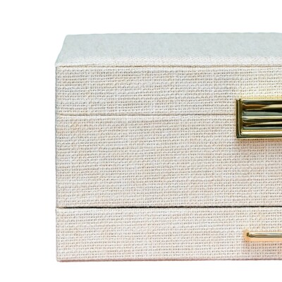 Boîte à bijoux - DENISE - lin beige