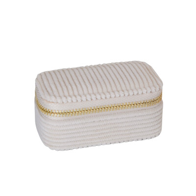 Boîte à bijoux - MARIE - velours côtelé beige