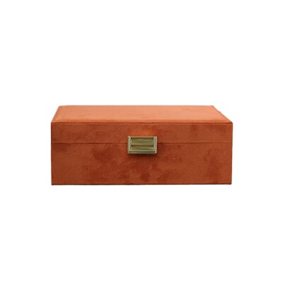 Boîte à bijoux - LOUISE - velours camel