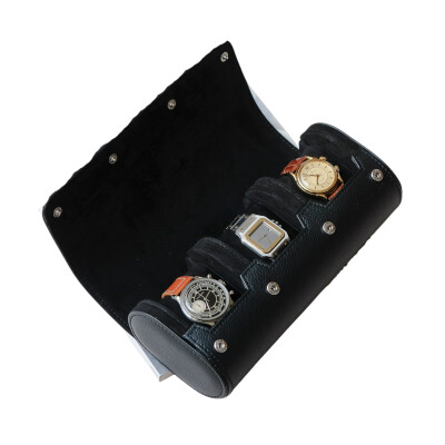 Boîte à montres - JAMES - cuir noir