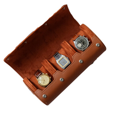 Boîtes à montres - JAMES - cuir camel