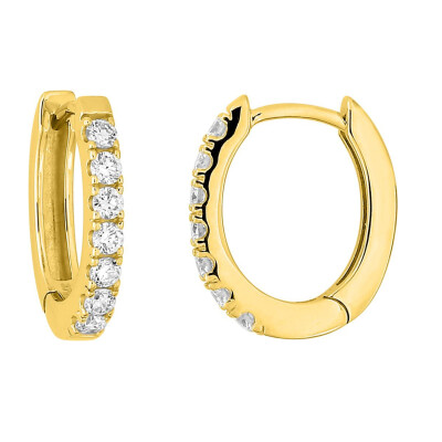 Boucles créoles diamants de synthèse