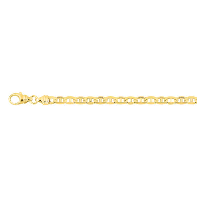 Collier maille marine en or jaune, 21cm