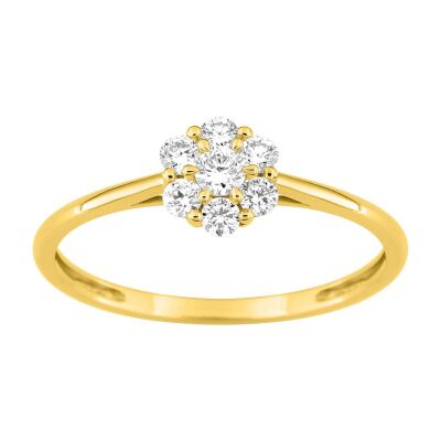 Bague Diamanti en or jaune et diamant de synthèse 0.26ct