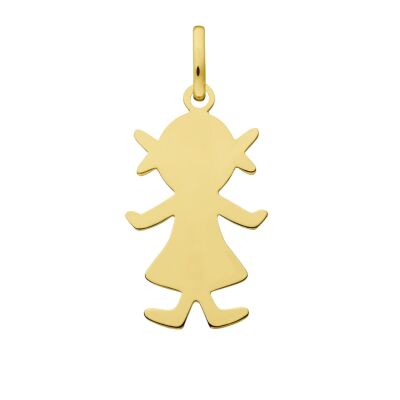 Pendentif petite fille en or jaune 18carat
