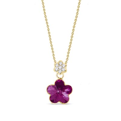 Collier fleur clématis