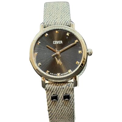 Montre Cover Femme - Cadran Noir & Bracelet Gris - Swiss Made