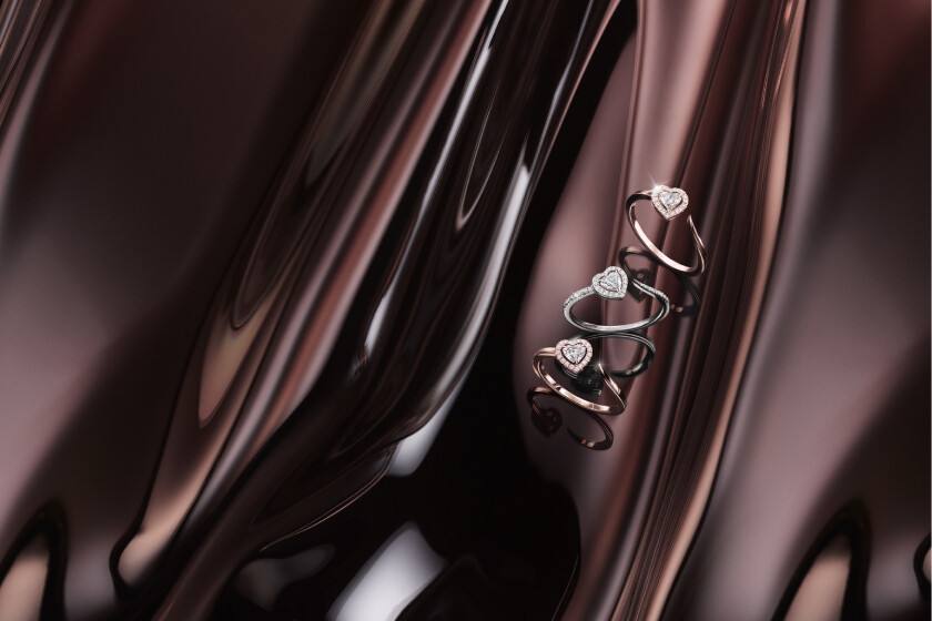 Créations Messika Joy Cœur serties de diamants