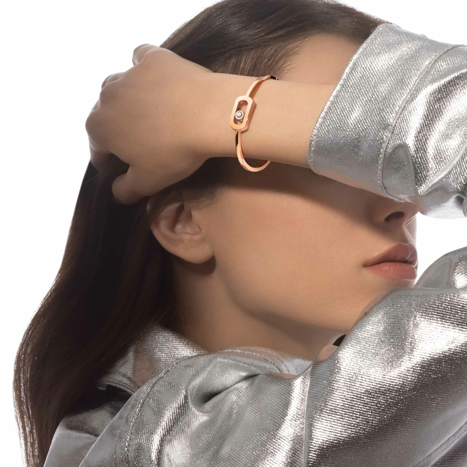 Bracelet So Move Messika en or rose et diamants