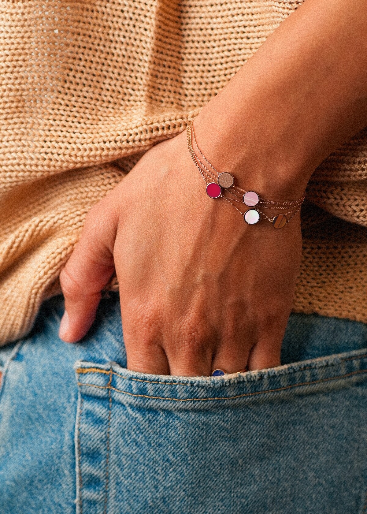 Bijou Ginette NY Coral Reef en or rose 18 carats