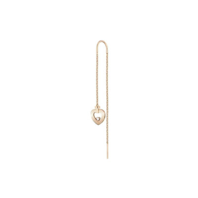 FRED Pretty Woman long single earring, rose gold set with a diamond