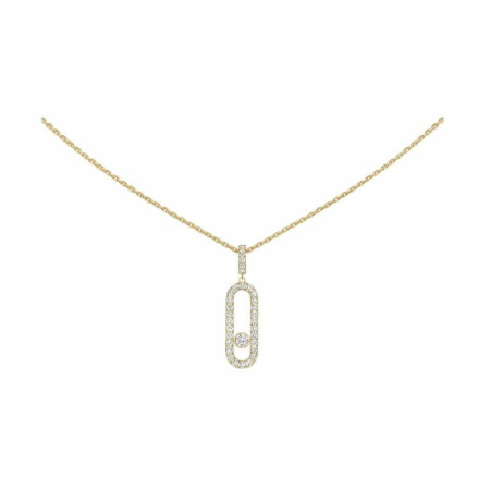 Collier Messika Move Uno GM en or jaune pavé de diamants