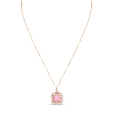 Collier Pirouette Raynal en or rose diamants, opale et aigue marine