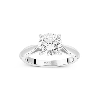 Bague solitaire Flissa Raynal en or blanc et diamant