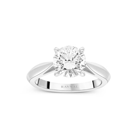 Bague solitaire Flissa Raynal en or blanc et diamant